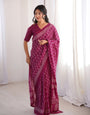Premium Pink Printed Soft Cotton Saree with Elegant Border