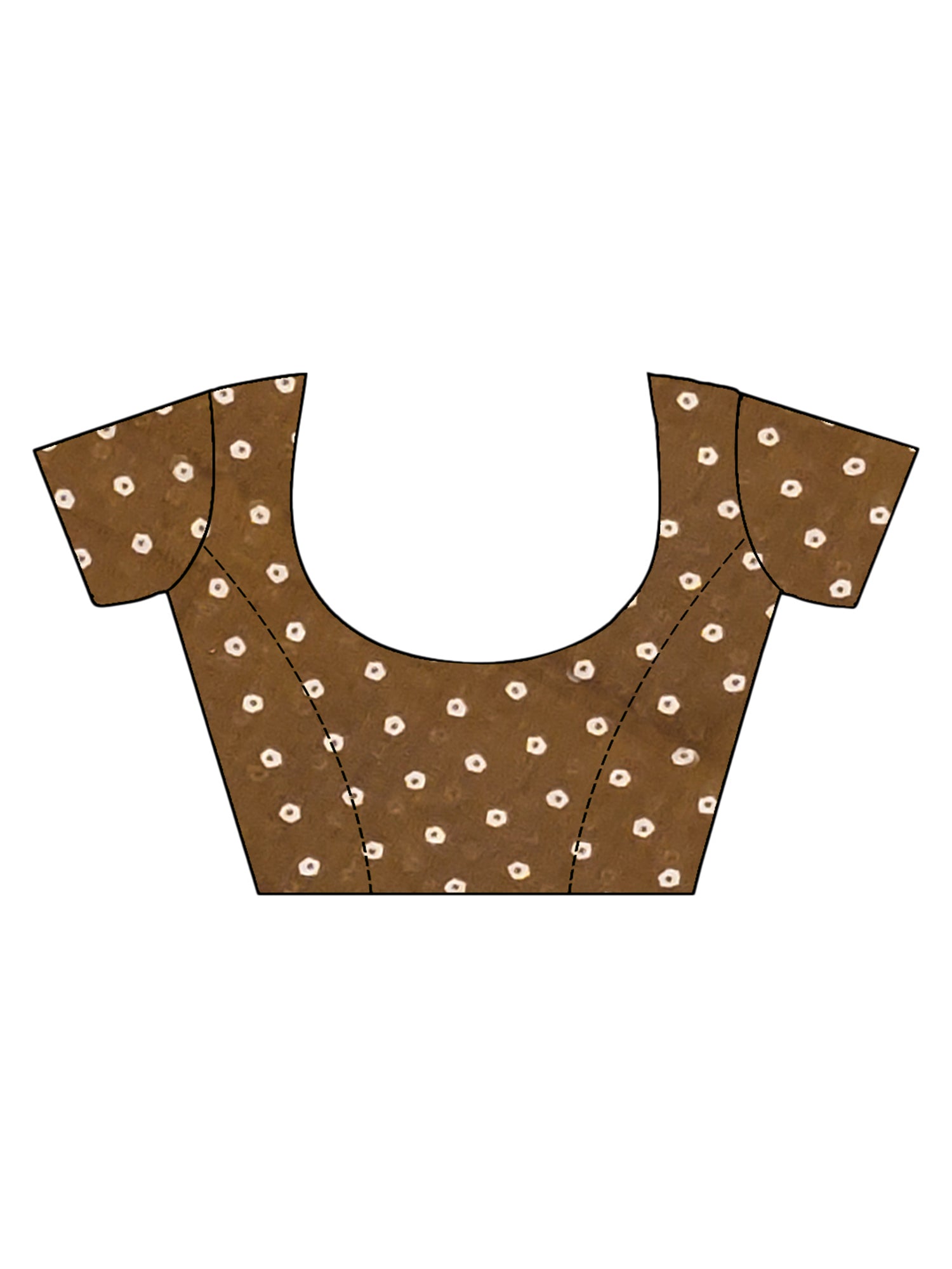 Soft Cotton Printed Saree with Bandhani Circles & Floral Designer Pallu