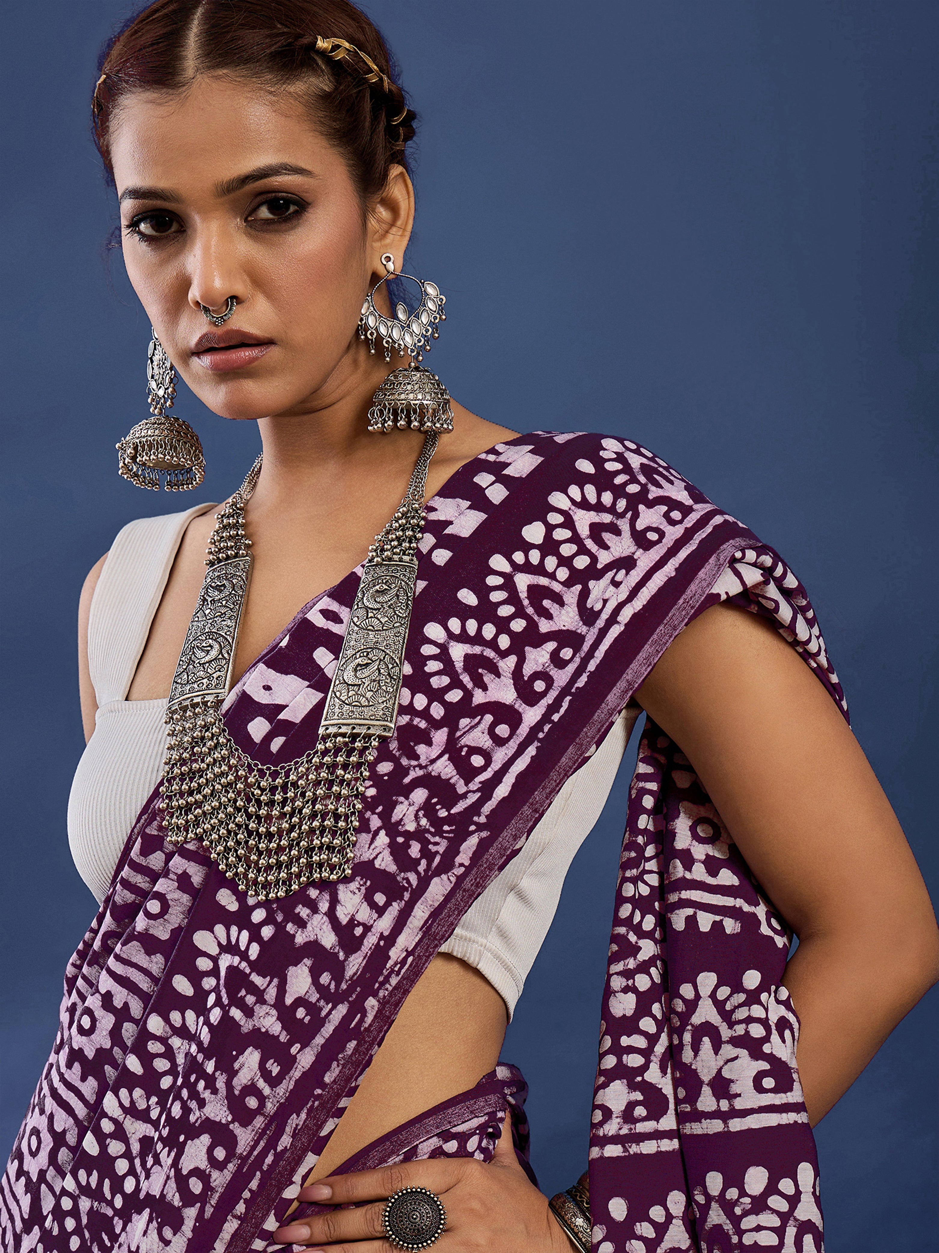 Traditional Original Wex Batik Chanderi Cotton Silk Saree