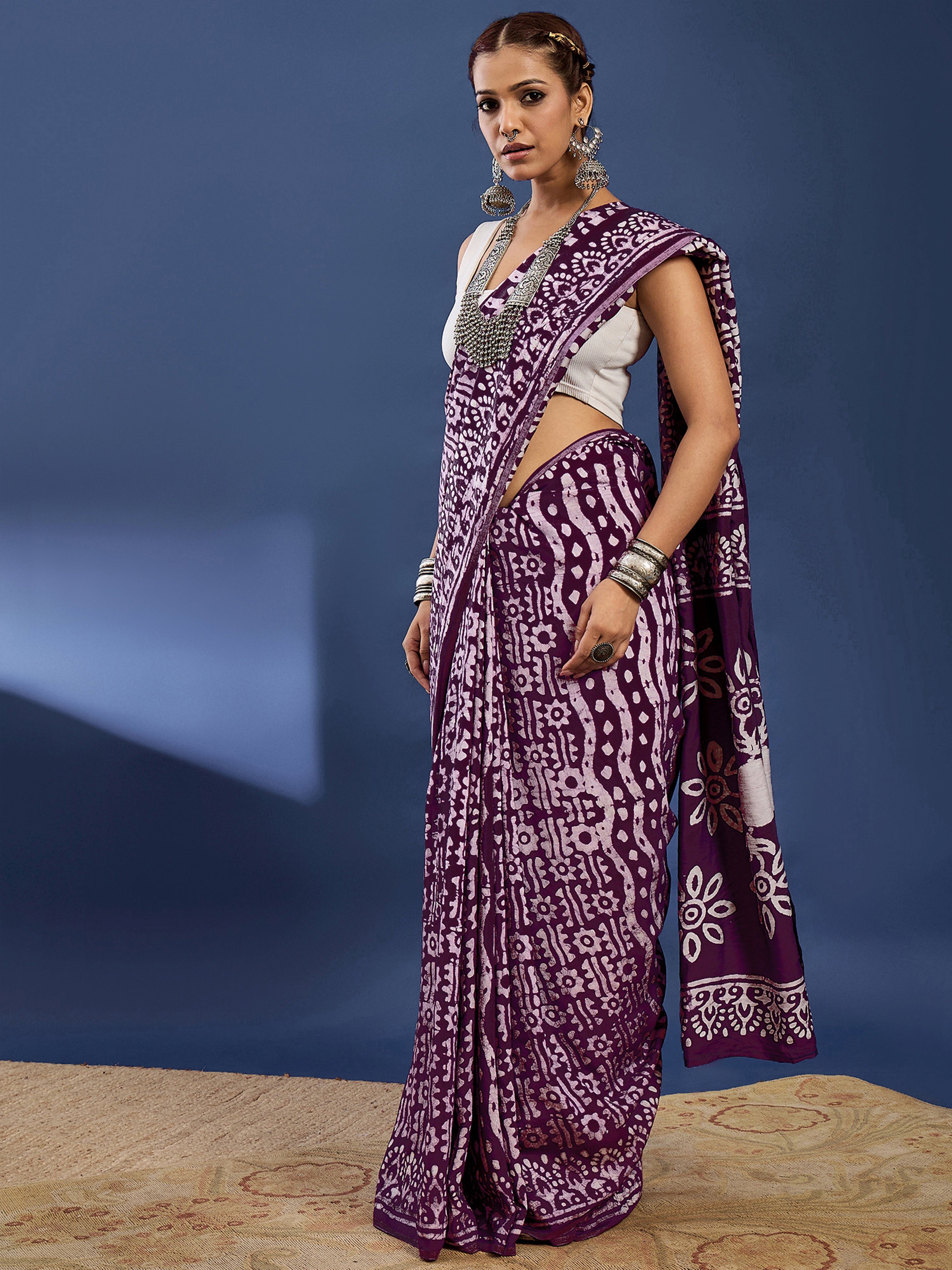 Traditional Original Wex Batik Chanderi Cotton Silk Saree