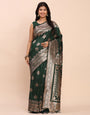 Banarasi Silk Saree with Rich Traditional Border & Grand Designer Pallu-green