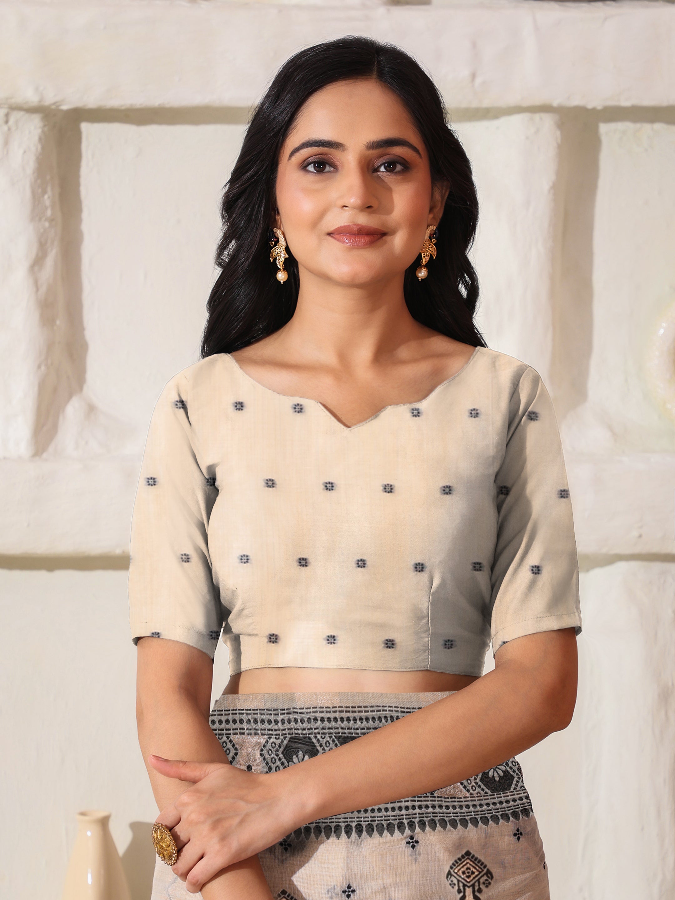 Cotton Linen Saree in Charcoal Black & White with Designer Pallu and Rich Border -6