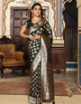 Bottelgreen woven kanjivaram soft silk saree with blouse piece