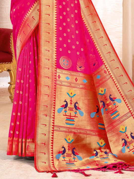 Royal Paithani Silk Saree with Grand Traditional Border & Designer Pallu–kavita