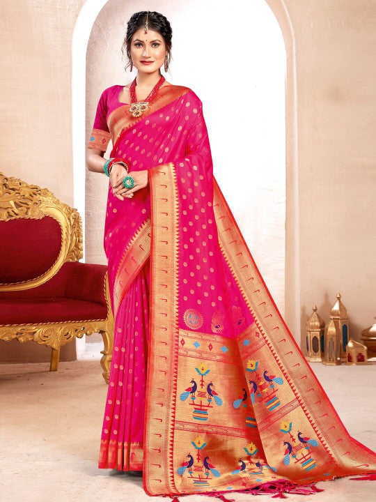 Royal Paithani Silk Saree with Grand Traditional Border & Designer Pallu–kavita