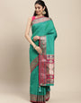 Traditional Woven Banarasi Silk Saree with Rich Designer Border & Grand Pallu-rama
