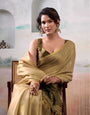 Golden Tissue Silk Saree with Golden Pallu